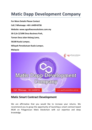 Matic Dapp development company