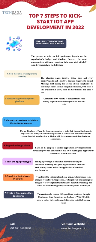 Top 7 steps to kick-start IoT app development in 2022