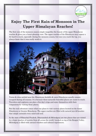 4 Star Hotel in Mcleodganj