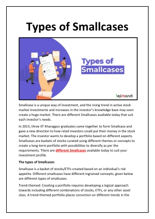 Types of Smallcases