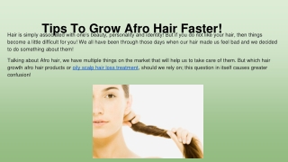 Tips To Grow Afro Hair Faster