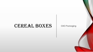 Cereal boxes