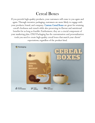 Cereal Boxes