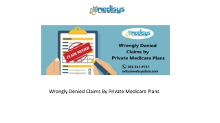Wrongly Denied Claims By Private Medicare Plans
