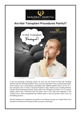 Are Hair Transplant Procedures Painful?