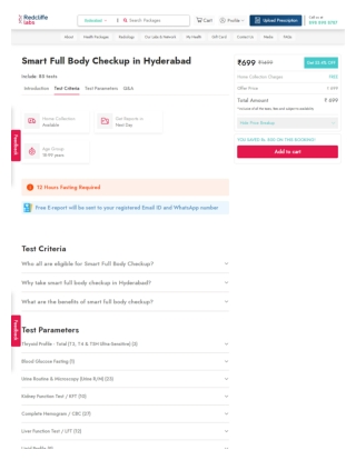 Smart Full Body Checkup in Hyderabad