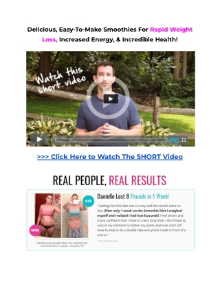 The Smoothie Diet 21 Day Rapid Weight Loss Program