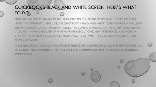 Step by step guide to fix QuickBooks Black and White Screen issue