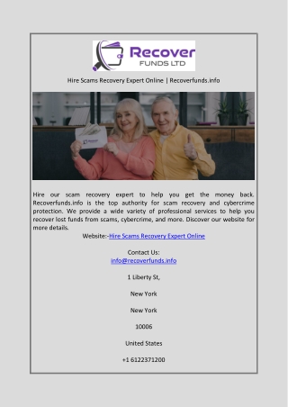 Hire Scams Recovery Expert Online | Recoverfunds.info