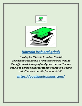 Hibernia Irish Oral Grinds | Gaeilgeoirguides.com