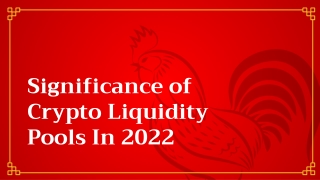 Crypto Liquidity Pools