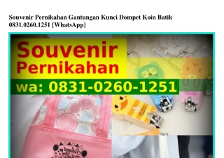 Souvenir Pernikahan Gantungan Kunci Dompet Koin Batik O8Зl•O26O•l25l[WA]