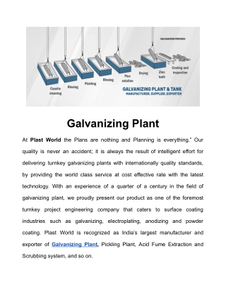 Galvanizing Plant