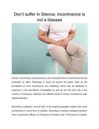 Don’t suffer in Silence_ incontinence is not a disease