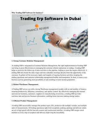 Trading Erp Software in Dubai - CloudMesoft