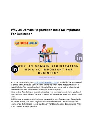 Why .in Domain Registration India So Important For Business_