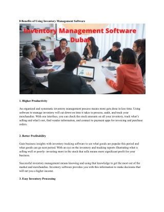 Inventory Management Software Dubai
