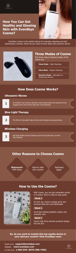 How You Can Get Healthy and Glowing Skin with EvenSkyn Cosmo