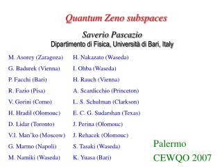 Quantum Zeno subspaces