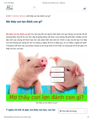 Mơ thấy con lợn đánh con gì_ - Kubet Ab