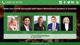 Make Your Events Successful with Expert Motivational Speakers in Australia