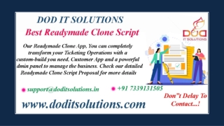 Best Ready Made Clone Script - DOD IT SOLUTIONS