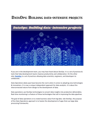 DataOps_ Building data-intensive projects
