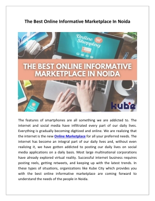 The Best Online Informative Marketplace In Noida