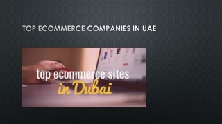 Top Ecommerce Companies in UAE