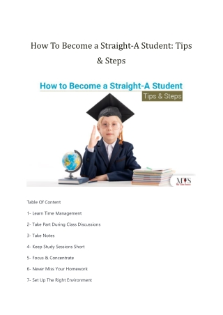 How To Become a Straight A Student Tips & Steps