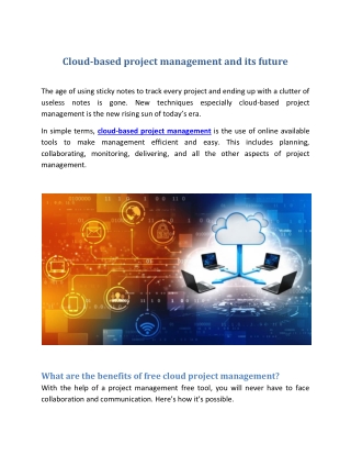 Cloud-based project management and its future