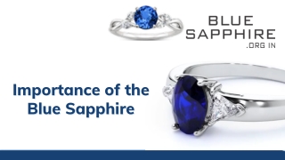 Importance of the Blue Sapphire