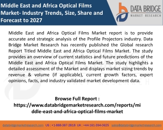 Middle East and Africa Optical Films Market PPT -