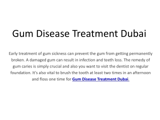 Gum Disease Treatment Dubai