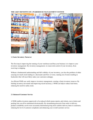 Warehouse Management Software Dubai
