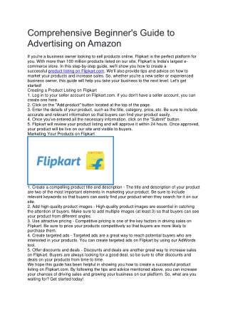 A Step by Step Guide to Become a Successful Seller On Flipkart.com
