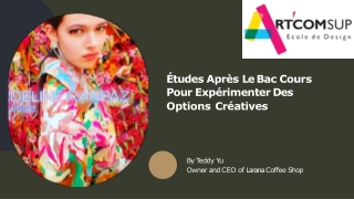 Études Après Le Bac Cours Pour Expérimenter Des Options Créatives