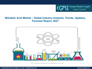 Mandelic Acid Market – Global Industry Analysis, Trends, Updates, Forecast 2027