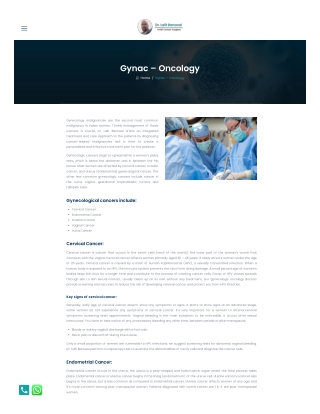 Gynac Oncology - Dr Lalit Banswal- Surgical Oncologist-Thoracic Cancer Specialist in Undri Pune