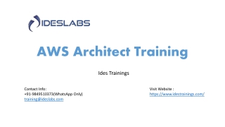 AWS Architect Training - IDESTRAININGS