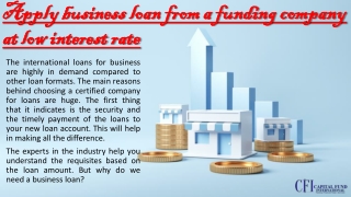 International loans for businesses