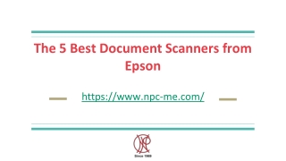 The 5 Best Document Scanners from Epson