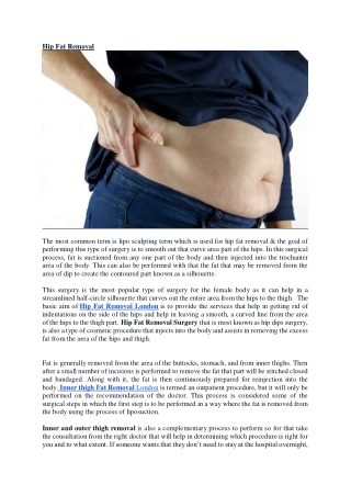 Hip Fat Removal