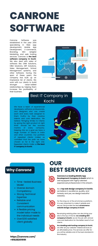 Canrone software the best software development company in kerala, India