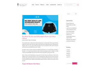 Buy Best Quality And Affordable Shorts For Mens Online