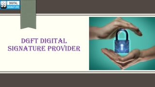 DGFT Digital Signature Provider