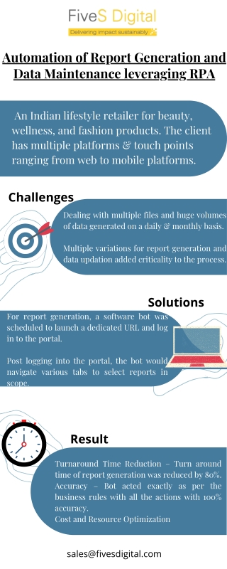 Automation of Report Generation and Data Maintenance leveraging RPA