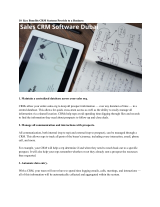 Sales CRM Software Dubai