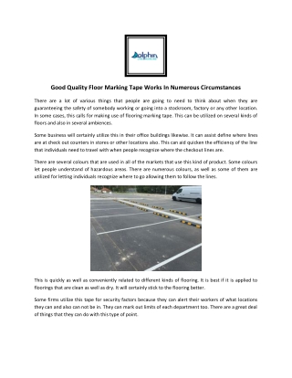 Line Marking Contractors - Dolphin Line Marking