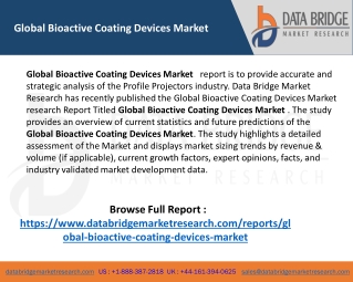 Global Bioactive Coating Devices Market Report